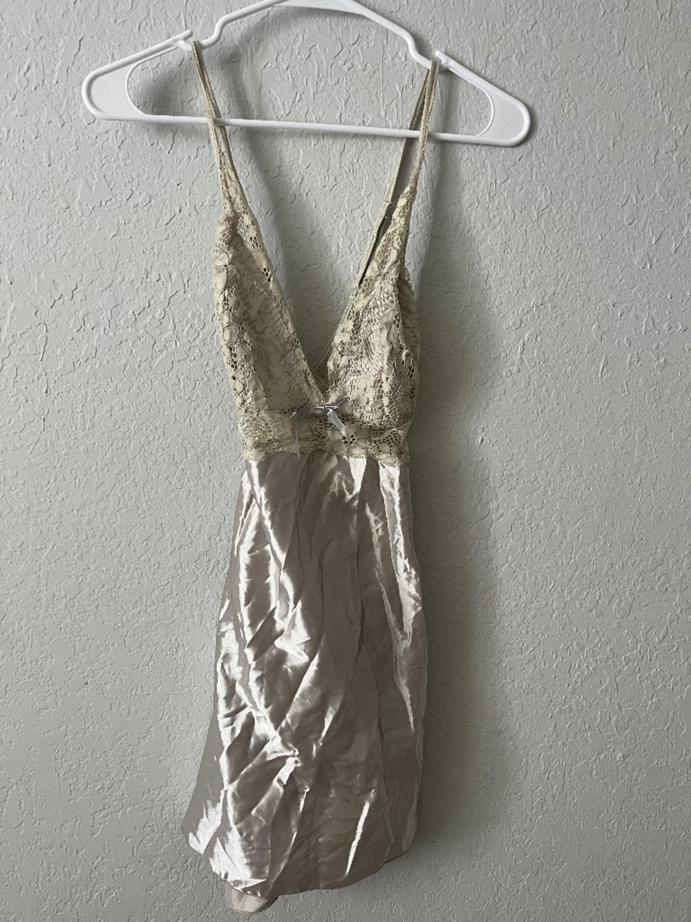 Silver metallic babydoll sleep dress med